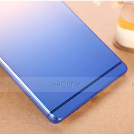 Funda Dura Plastico Rigida Transparente Gradient para Huawei P8 Azul