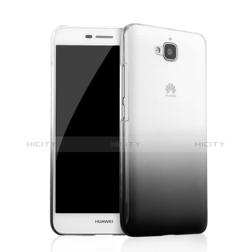 Funda Dura Plastico Rigida Transparente Gradient para Huawei Y6 Pro Negro