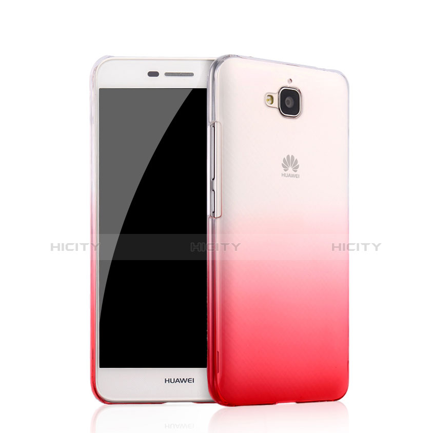 Funda Dura Plastico Rigida Transparente Gradient para Huawei Y6 Pro Rosa