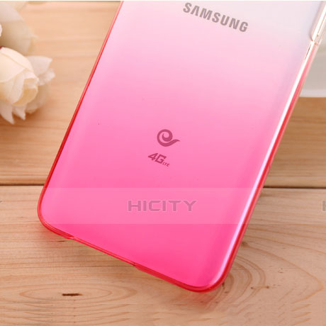 Funda Dura Plastico Rigida Transparente Gradient para Samsung Galaxy A3 SM-300F Rosa