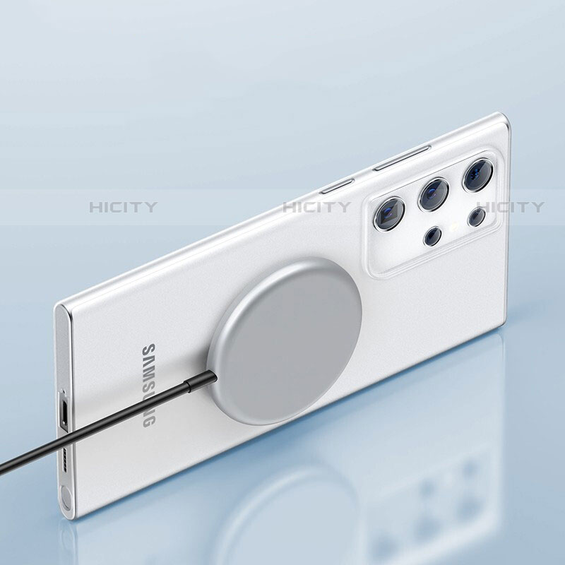 Funda Dura Ultrafina Carcasa Transparente Mate H01 para Samsung Galaxy S21 Ultra 5G Blanco