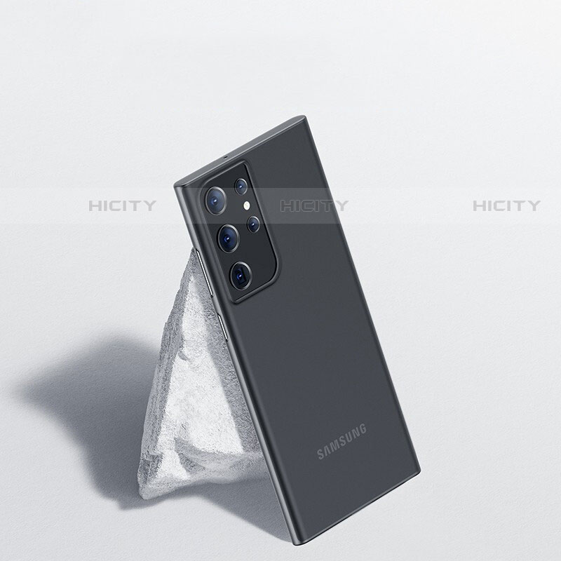Funda Dura Ultrafina Carcasa Transparente Mate H01 para Samsung Galaxy S23 Ultra 5G Negro
