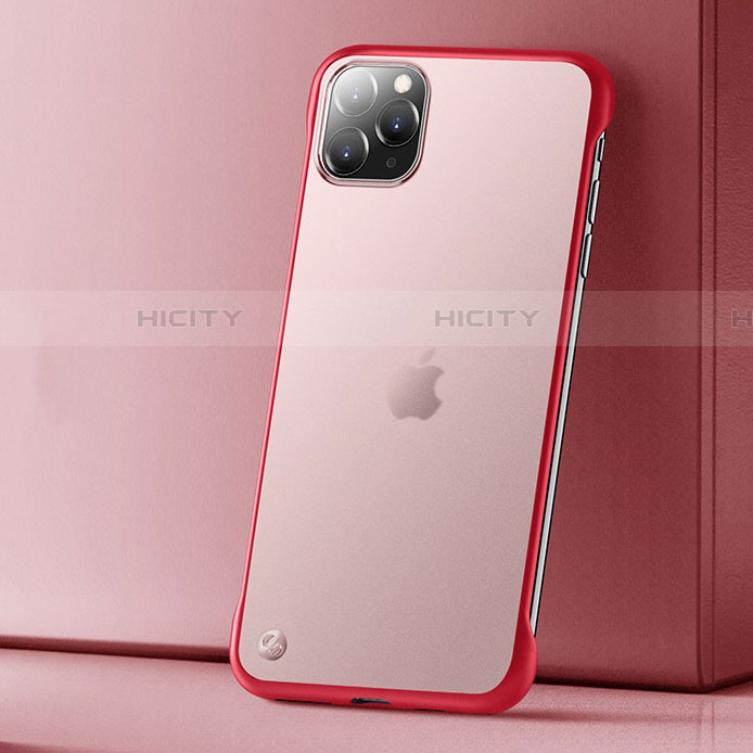 Funda Dura Ultrafina Carcasa Transparente Mate U01 para Apple iPhone 11 Pro Max Rojo