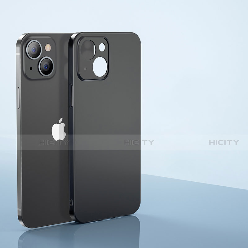 Funda Dura Ultrafina Carcasa Transparente Mate U01 para Apple iPhone 13 Negro