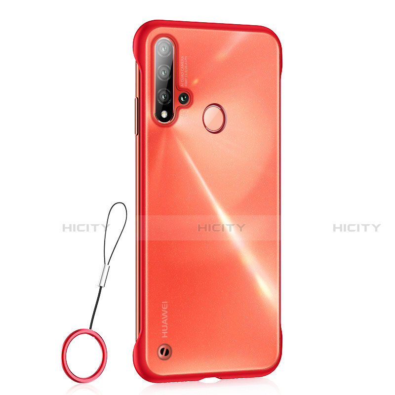 Funda Dura Ultrafina Carcasa Transparente Mate U01 para Huawei P20 Lite (2019) Rojo