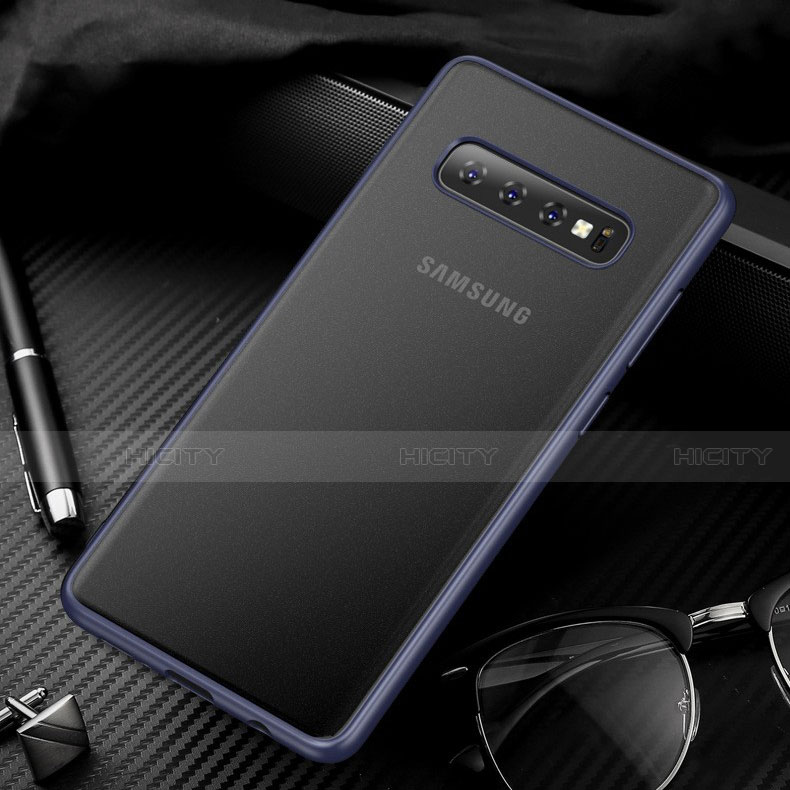 Funda Dura Ultrafina Carcasa Transparente Mate U01 para Samsung Galaxy S10 Azul