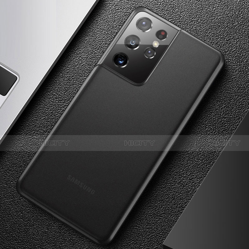 Funda Dura Ultrafina Carcasa Transparente Mate U01 para Samsung Galaxy S21 Ultra 5G Gris