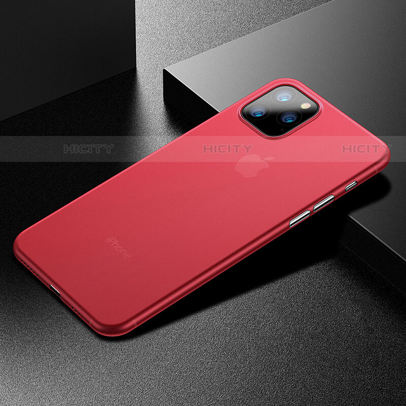 Funda Dura Ultrafina Carcasa Transparente Mate U04 para Apple iPhone 11 Pro Rojo