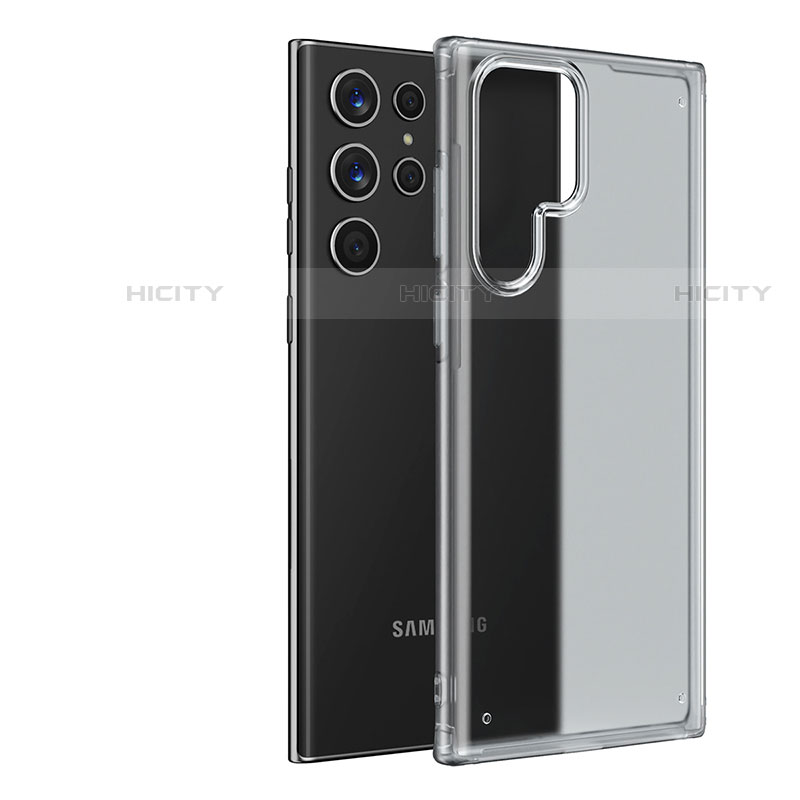 Funda Dura Ultrafina Carcasa Transparente Mate U04 para Samsung Galaxy S21 Ultra 5G Blanco