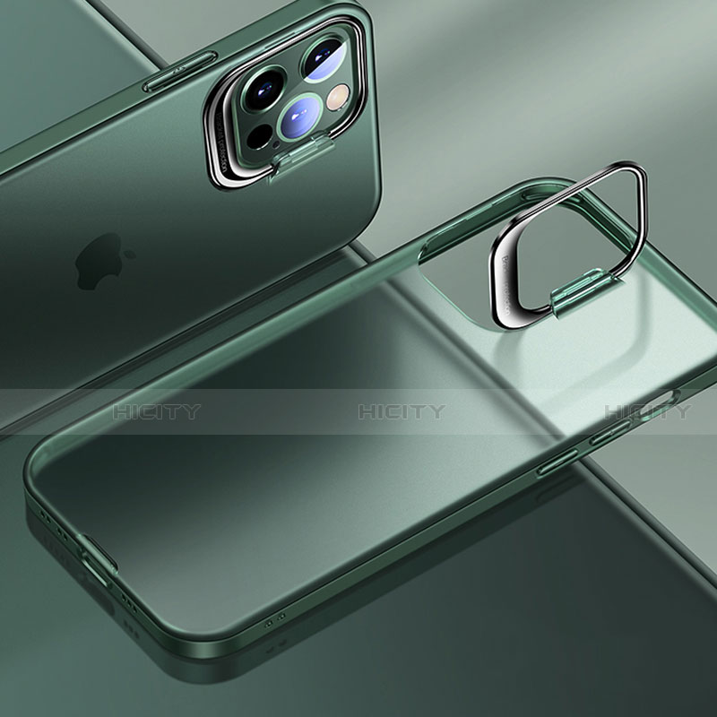 Funda Dura Ultrafina Carcasa Transparente Mate U08 para Apple iPhone 14 Pro Max Verde