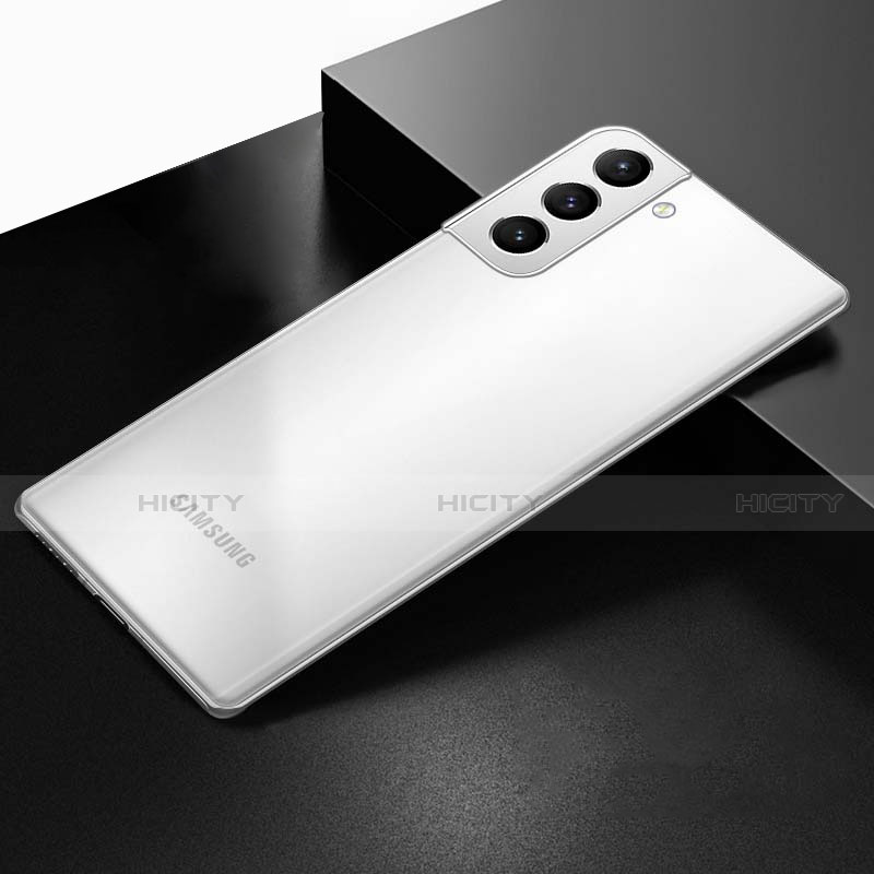 Funda Dura Ultrafina Carcasa Transparente Mate W01 para Samsung Galaxy S21 5G Blanco