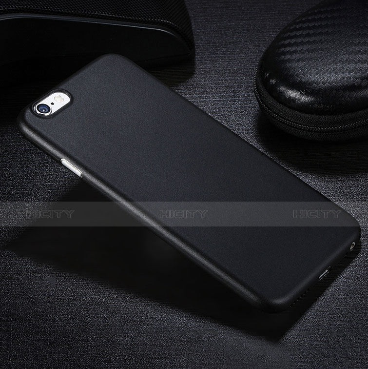 Funda Dura Ultrafina Plastico Rigida Mate para Apple iPhone 6S Plus Negro