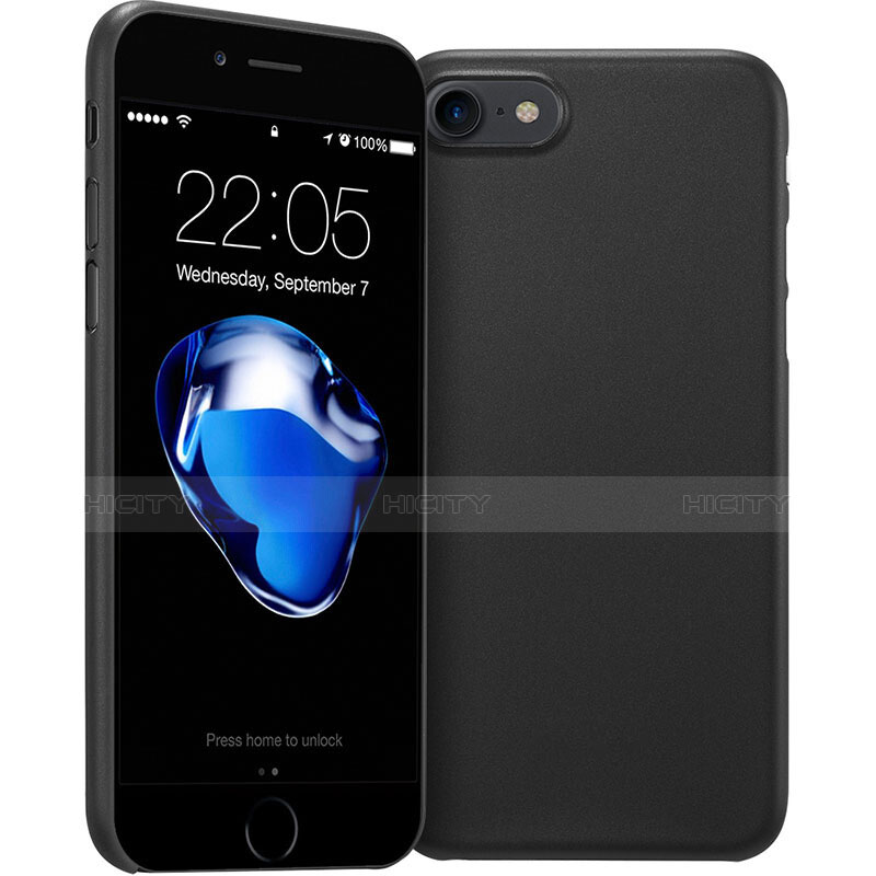 Funda Dura Ultrafina Plastico Rigida Mate para Apple iPhone 7 Negro