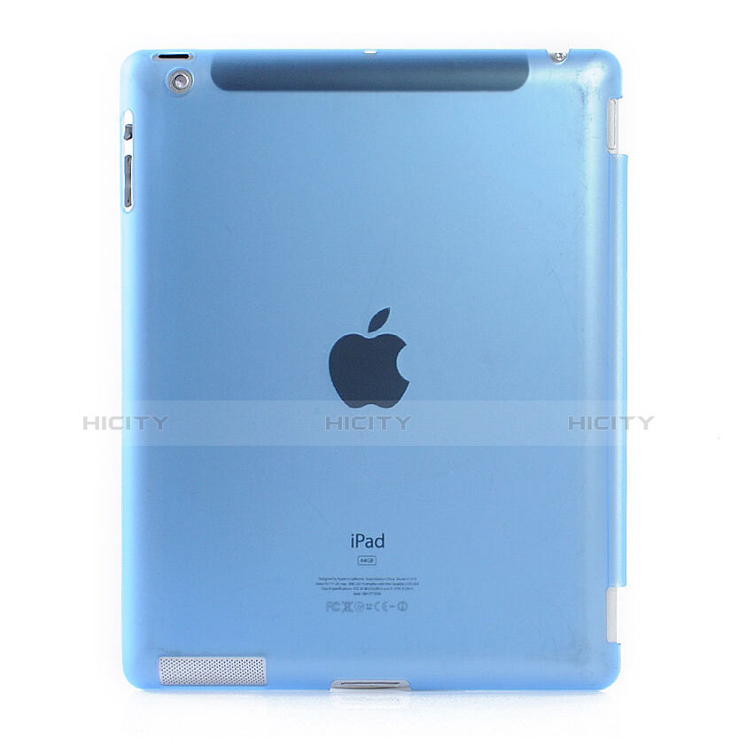 Funda Dura Ultrafina Transparente Mate para Apple iPad 2 Azul Cielo