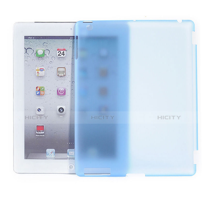 Funda Dura Ultrafina Transparente Mate para Apple iPad 3 Azul Cielo