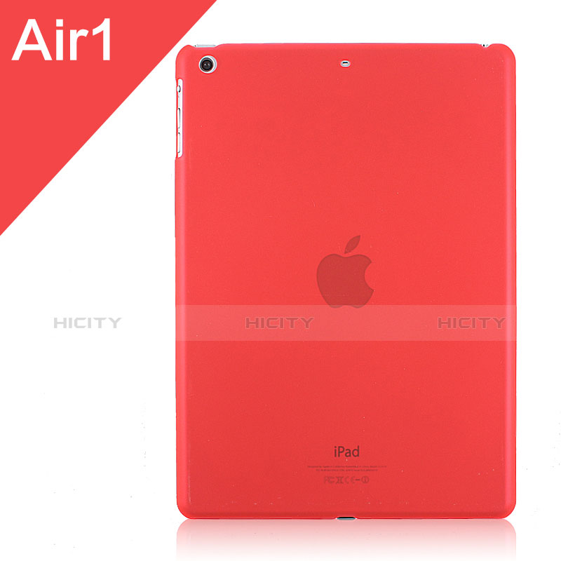 Funda Dura Ultrafina Transparente Mate para Apple iPad Air Rojo