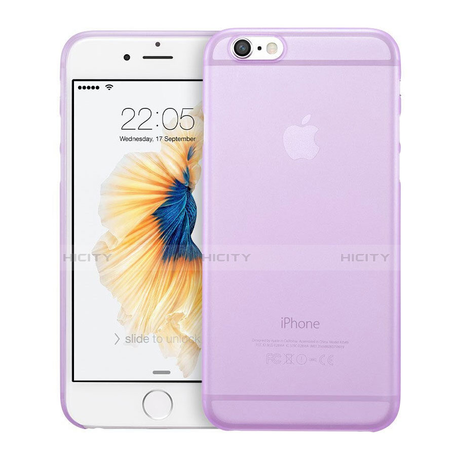 Funda Dura Ultrafina Transparente Mate para Apple iPhone 6 Morado