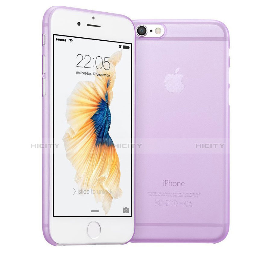 Funda Dura Ultrafina Transparente Mate para Apple iPhone 6 Morado