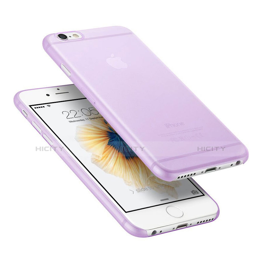 Funda Dura Ultrafina Transparente Mate para Apple iPhone 6 Morado