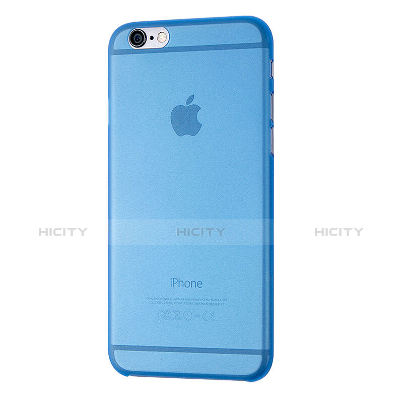 Funda Dura Ultrafina Transparente Mate para Apple iPhone 6 Plus Azul