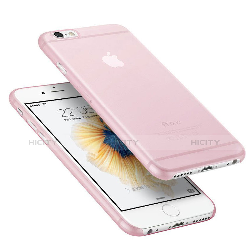 Funda Dura Ultrafina Transparente Mate para Apple iPhone 6 Rosa