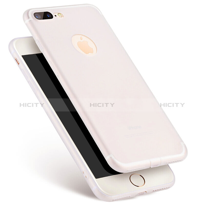 Funda Dura Ultrafina Transparente Mate para Apple iPhone 8 Plus Blanco