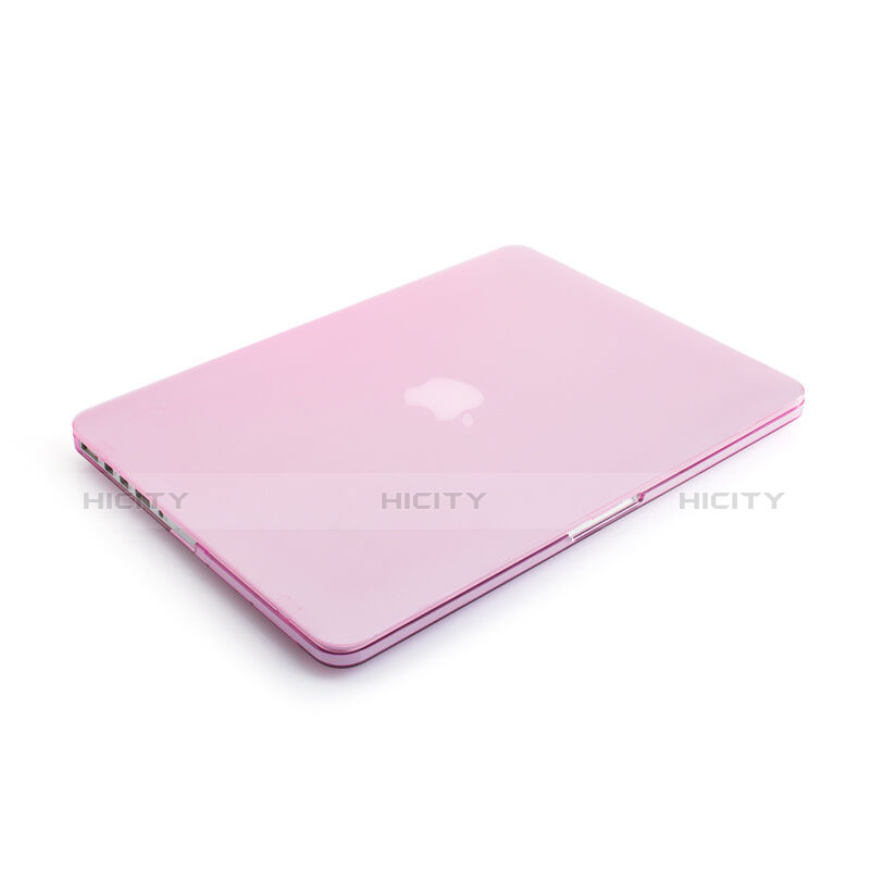 Funda Dura Ultrafina Transparente Mate para Apple MacBook Pro 15 pulgadas Rosa