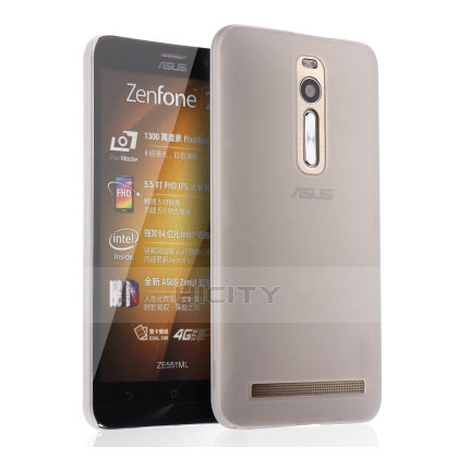 Funda Dura Ultrafina Transparente Mate para Asus Zenfone 2 ZE551ML ZE550ML Blanco