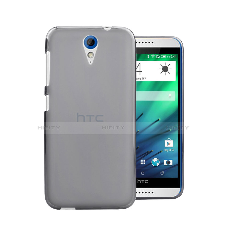 Funda Dura Ultrafina Transparente Mate para HTC Desire 620 Gris