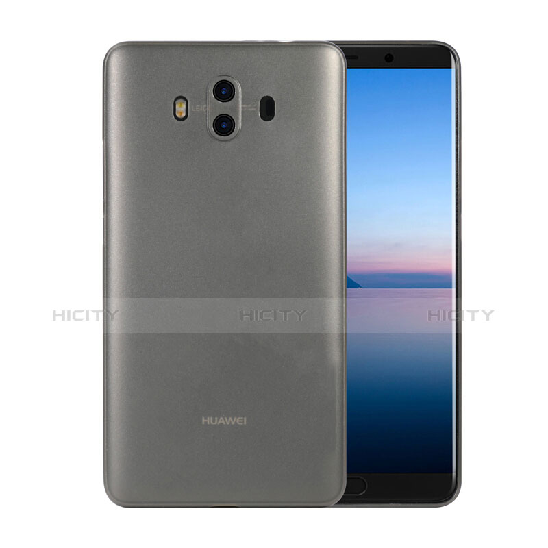 Funda Dura Ultrafina Transparente Mate para Huawei Mate 10 Gris