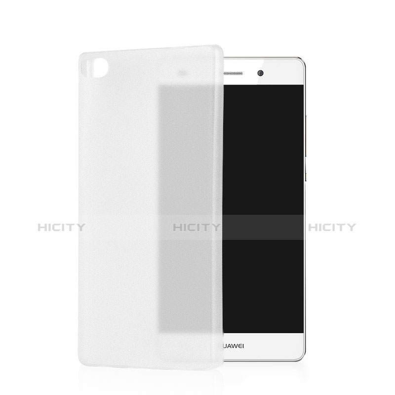 Funda Dura Ultrafina Transparente Mate para Huawei P8 Blanco