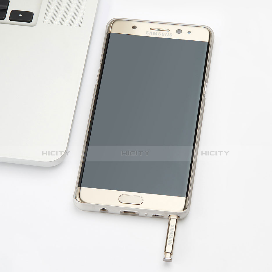 Funda Dura Ultrafina Transparente Mate para Samsung Galaxy Note 7 Blanco