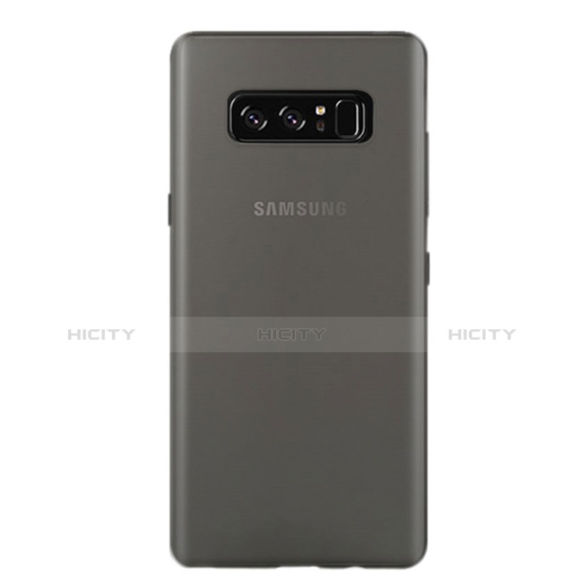 Funda Dura Ultrafina Transparente Mate para Samsung Galaxy Note 8 Duos N950F Gris