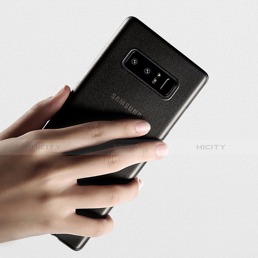 Funda Dura Ultrafina Transparente Mate R01 para Samsung Galaxy Note 8 Gris