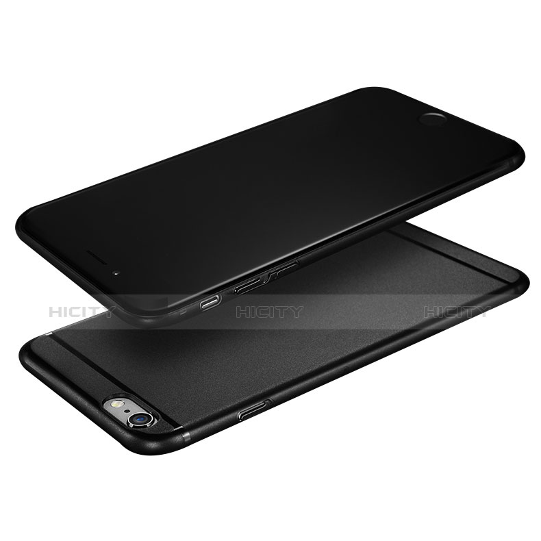 Funda Dura Ultrafina Transparente Mate T06 para Apple iPhone 6S Negro