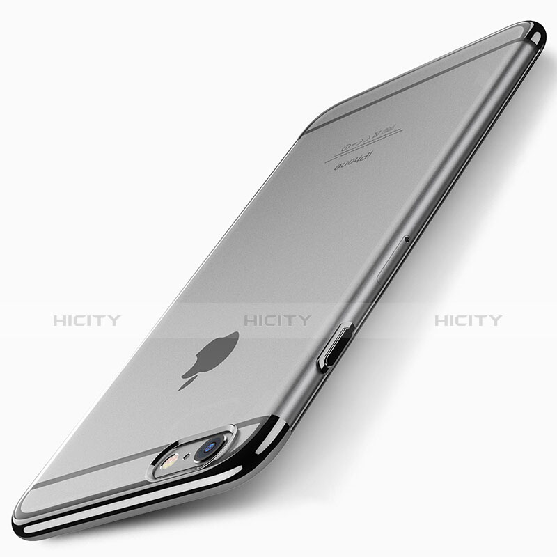Funda Dura Ultrafina Transparente T01 para Apple iPhone 6 Plus Negro