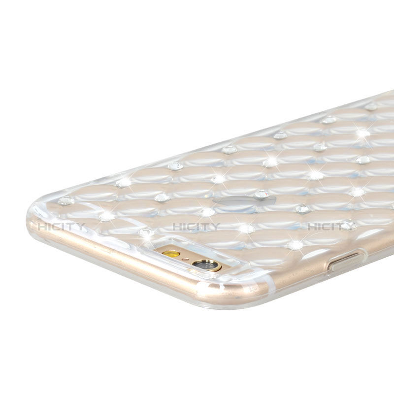 Funda Gel Ultrafina Transparente Diamante para Apple iPhone 6 Plus Claro