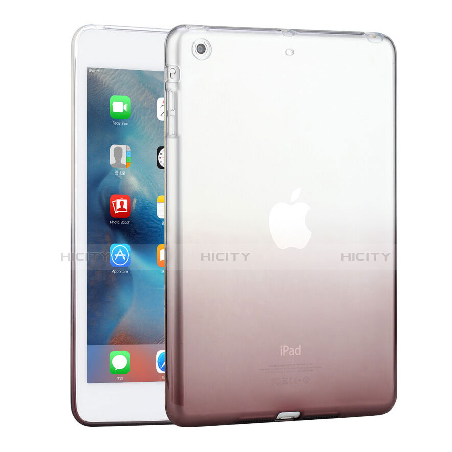 Funda Gel Ultrafina Transparente Gradiente para Apple iPad Mini 3 Gris