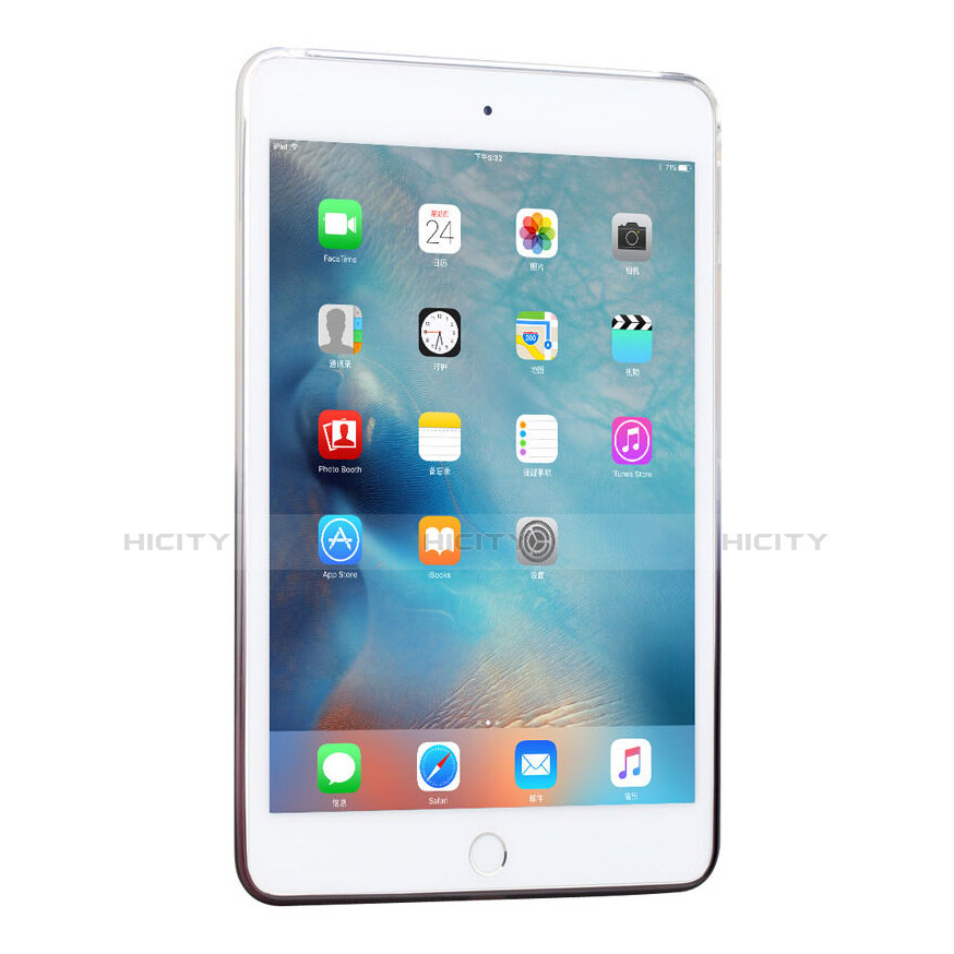 Funda Gel Ultrafina Transparente Gradiente para Apple iPad Mini 3 Gris