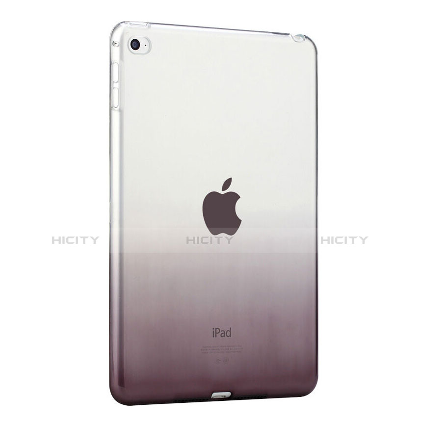 Funda Gel Ultrafina Transparente Gradiente para Apple iPad Mini 4 Gris