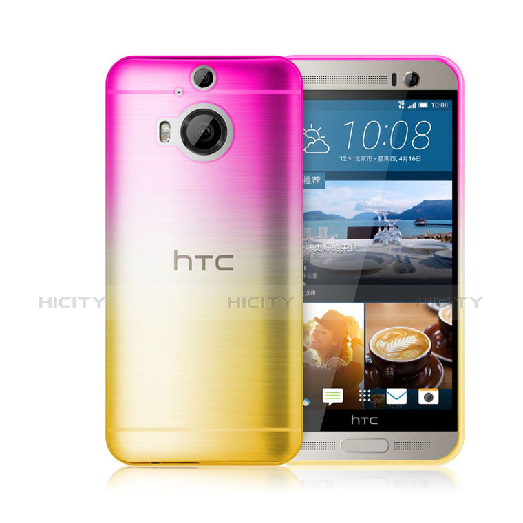 Funda Gel Ultrafina Transparente Gradiente para HTC One M9 Plus Rosa