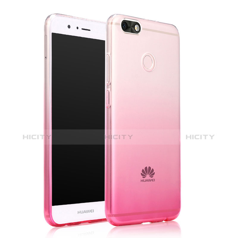 Funda Gel Ultrafina Transparente Gradiente para Huawei Enjoy 7 Rosa