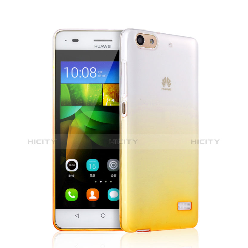 Funda Gel Ultrafina Transparente Gradiente para Huawei Honor 4C Amarillo