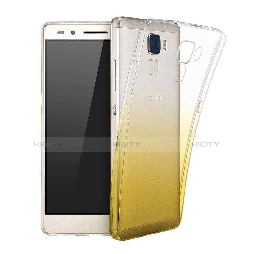 Funda Gel Ultrafina Transparente Gradiente para Huawei Honor 5C Amarillo