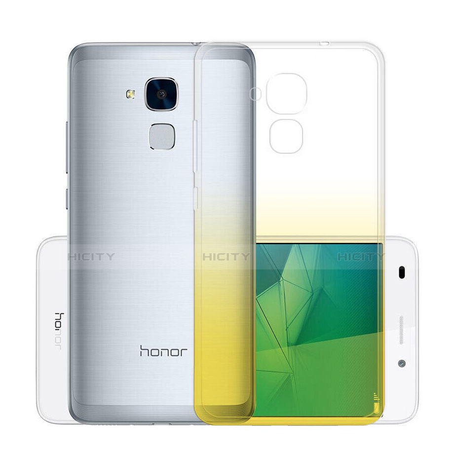 Funda Gel Ultrafina Transparente Gradiente para Huawei Honor 7 Lite Amarillo
