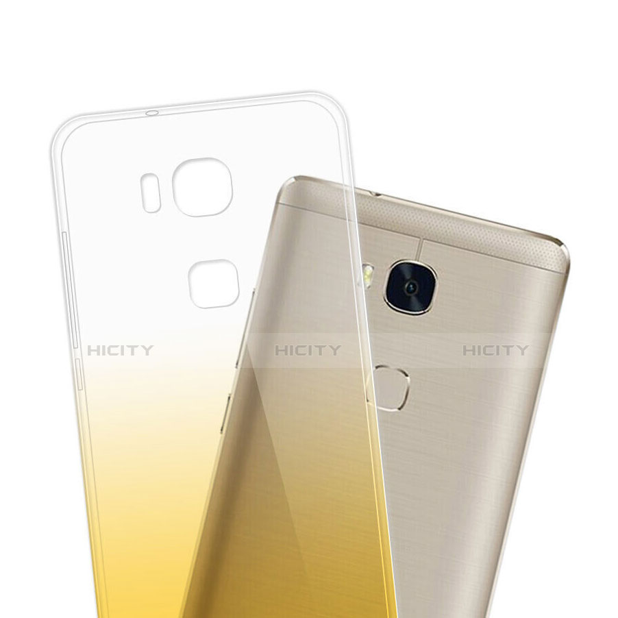 Funda Gel Ultrafina Transparente Gradiente para Huawei Honor 7 Lite Amarillo