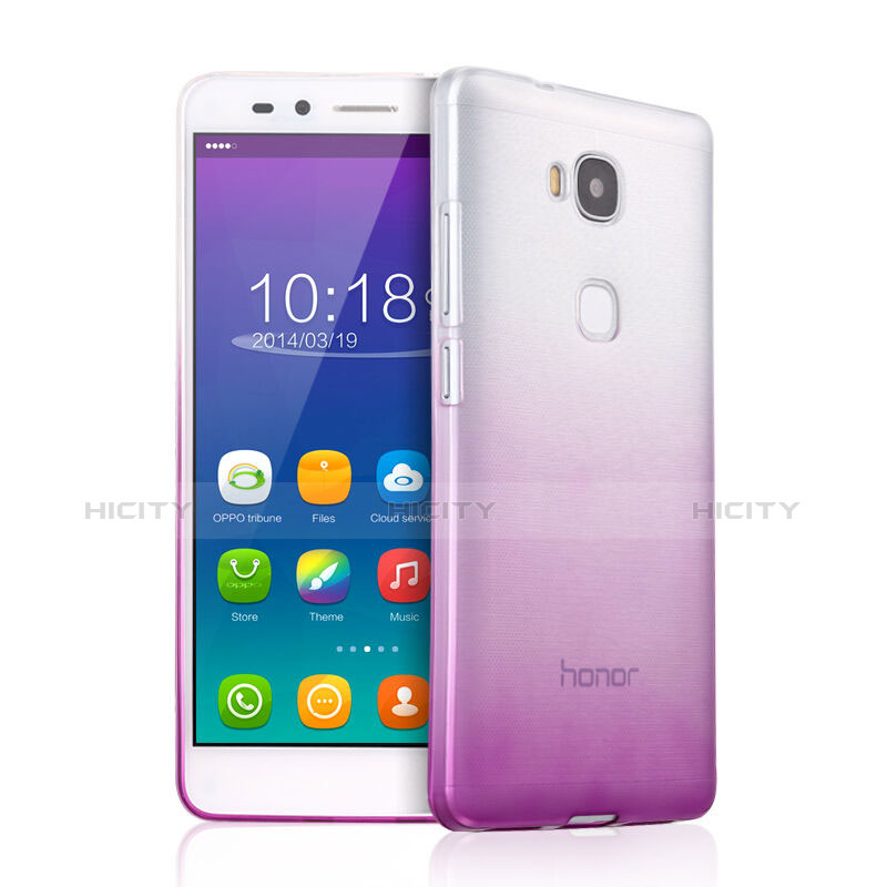 Funda Gel Ultrafina Transparente Gradiente para Huawei Honor Play 5X Morado