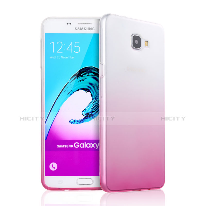 Funda Gel Ultrafina Transparente Gradiente para Samsung Galaxy A9 (2016) A9000 Rosa