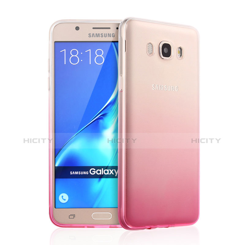 Funda Gel Ultrafina Transparente Gradiente para Samsung Galaxy J7 (2016) J710F J710FN Rosa