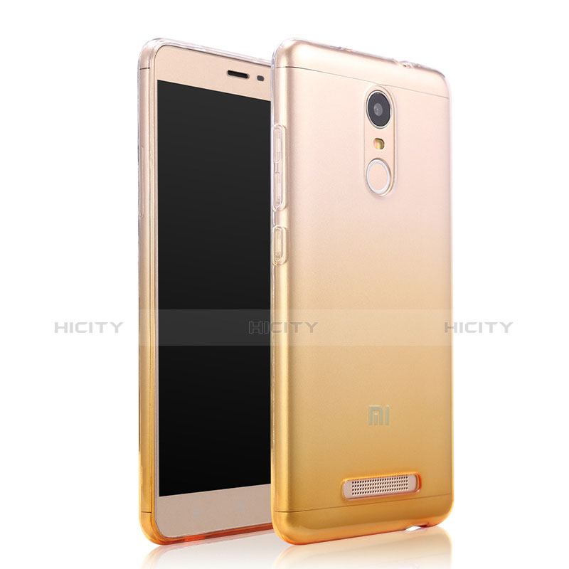 Funda Gel Ultrafina Transparente Gradiente para Xiaomi Redmi Note 3 Pro Amarillo